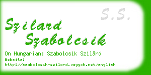 szilard szabolcsik business card